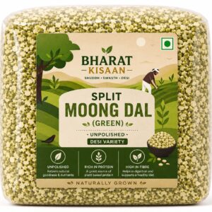 Unpolished, high-protein native variety Moong Dal.